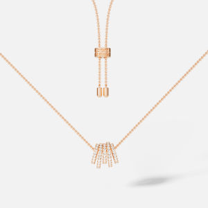 Promesse Multi-circle Necklace Rose Gold