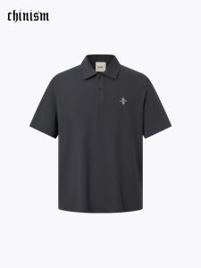 CHINISM | Cooling Pearl Ground Fabric Embroidered Mens Polo Shirt