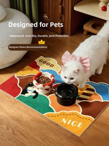 YUNHAOBUYI | Anti-splash Anti-leak Easy-clean Durable Cat Dining Mat