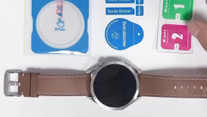 ฟิล์มกระจก สำหรับนาฬิกา Garmin Forerunner 165 / Samsung Galaxy Watch 7 8 / Huawei Gt6 / Xioami S4 มีบล็อค ตัวช่วยติด