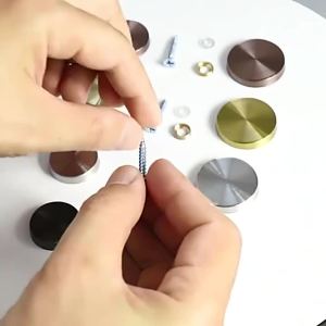 100Pcs/Lot 12mm/14/16/18/20/22/25mm Diameter Stainless Steel Cap Cover Decorative Mirror Screws Display Mirror