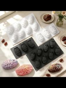 Khuôn Làm Bánh Sô Cô La Silicon Hình Cây Chà Là 3/8 Ô Thân Thiện Với Môi Trường Cấp Thực Phẩm Khuôn Làm Bánh Mousse Khuôn Làm Bánh Ngọt Khuôn Làm Xà Phòng Tự Làm
