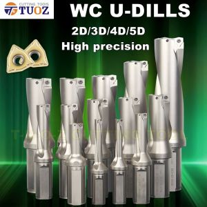 WC 15mm to 40mm Series Indexable U Drill C25 C32 C40 Metal Drill Bits Machinery Lathe CNC Cooling Depth 2D 3D 4D WCMT WCMX