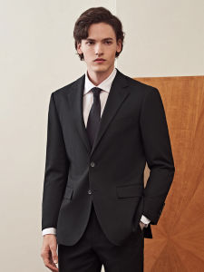 Undyed Wool Mens Suit Business Formal