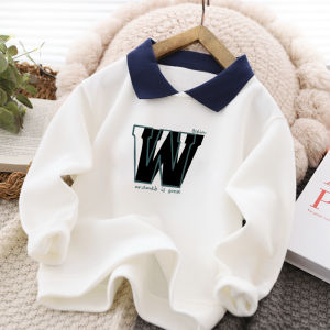 Áo Thun Polo Cổ Bẻ Tay Dài Thời Trang Cho Bé Trai Mùa Xuân Thu Đông Thường Ngày Không Có Mũ Chất Liệu Polyester Áo Nỉ