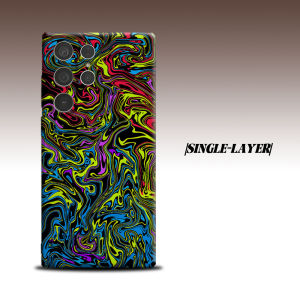 Neon Multicolor Liquid Marble For Samsung Galaxy S26 S25 S24 A56 A36 Dual Layer Luxury Fashion Full Lens Protective Case