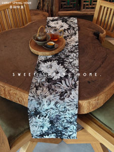 Vintage Countryside Table Flag Tablecloth Tea Room Counter Tea Table Large Flower Embroidery Dustproof Decorative Cloth