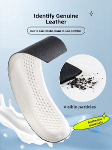 Mens Leather Insoles Anti-Odor Sweat-Absorbing