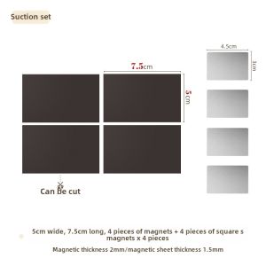 Bathroom Mirror Cabinet Side Comb Storage Rack Wall Mounted Washstand Air Cushion Comb Magnetic Stick Magnet Sheet Magnetic Attraction Tool