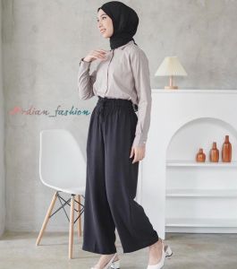 CELANA KULOT CRINKLE AIRFLOW RUBY PREMIUM CELANA KULOT HIGHWAIST