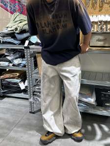 American Style Vintage Dirty White Jeans Men Loose Wide Leg Pants Drapey Straight Floor-Length Trousers Casual Denim