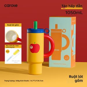 CAROTE | Ly Giữ Nhiệt Dung Lượng Lớn Có Phủ Gốm và Ống Hút