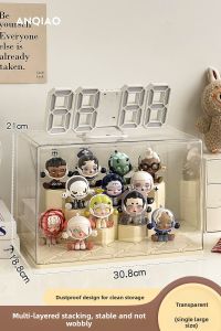 WEIAI | Storage & Display Rack for Small Prince & DIY Round Acrylic Dust-proof Doll Cabinet