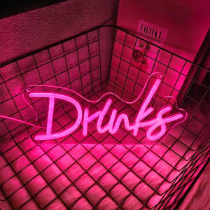Drinks Led Neon Sign Letter Icon Wall Decor Used In Restaurants Bars Kitchens Clubs Soda Shops Birthday Party Gifts.