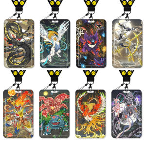 Pokemon Card Holder Lanyard Student Bus Card School ID Work Badge Lanyard Neck Strap Keychain Cultural Accessories