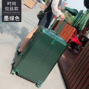 Business Aluminum Frame Luggage Suitcase with Four-Way Wheels Male Female 20 Inch Check-In Bag Hard Case Travel Bag