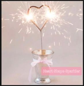 🇸🇬LOCAL SELLER🇸🇬[Bundle of 5 Sparklers]  Heart Shape Sparkler Cake Topper Birthday Celebrations