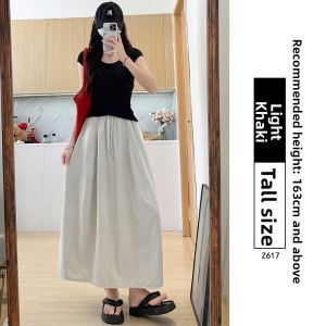 XIANYIJIAO | Wrinkle-Resistant Quick-Drying A-Line Half Skirt for Big Sizes and Petite Women