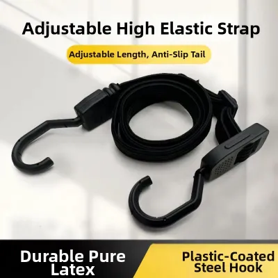 Adjustable Rubber Strap Elastic Rope Cargo Tie down for Electric Motorcycle Rear Trunk Binding Rope Bicycle Cycling Equipment