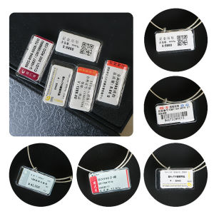 High End Jewelry Label Paper Three Fold Tempered Synthetic Waterproof Print Diamond Ring Gold Accessories Eyewear Tag for ZHOU DAFU