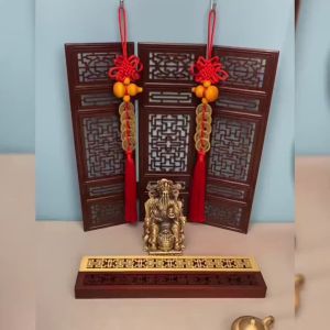 Opened Peach Wood Gourd Five Emperors Money Pendant Door-to-door Household Bedroom Door Rencai Liangwang Genuine Pure Copper Thickened To Ensure Safety Chinese Knot 已开光 桃木葫芦五帝钱挂件门对门家用卧室门人财两旺真品纯铜加厚保平安中国结