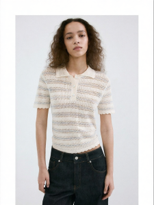 Mango | Boho Summer New Striped Lace Knit Top