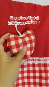 Gorden Kolong Dapur Renda Kotak Love (Gratis Tali & Paku/Hook Tempel 2 Pcs)