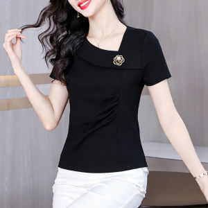 DAIXIANGFEIZI | Cotton Slim Fit Waist Accentuating T-Shirt