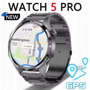 Smart Watch Men Watch 5 Pro AMOLED HD Screen Bluetooth Call GPS Trajectory NFC Heart Rate Monitor Compass SmartWatches 2025 New