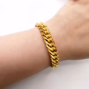 Rantai Tangan Lipan Design Pasir (Cangkuk Petak) Emas 916 Yon Hing
