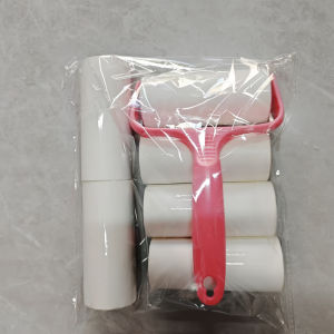 1 Cán Chổi + 6 Cuộn Thay Thế Chổi Nhung Cầm Tay Chổi Cuộn Giấy Vệ Sinh Dùng Cho Quần Áo Dụng Cụ Loại Bỏ Xơ Vải Bằng Tay Con Lăn Xơ Vải Bằng Nhựa