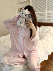 GONGDIE | Light and Soft Ice Silk Womens Pajamas