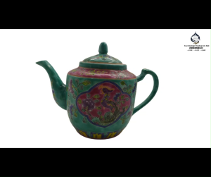 景德镇小娘惹复古手绘凤凰牡丹纹陶瓷茶壶JingDeZhen Little Nyonya Vintage Hand-Painted Phoenix and Peony Pattern Ceramic Teapot