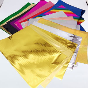 50Sheets 22x29cm Colors Hot Foil Paper Toner Reactive Foil by Laser Printer and Laminator for Scrapbooking Craft