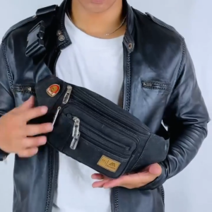 POLO AMSTAR Tas Pria Waist Bag Tas Pinggang Kanvas Sling Bag Selempang