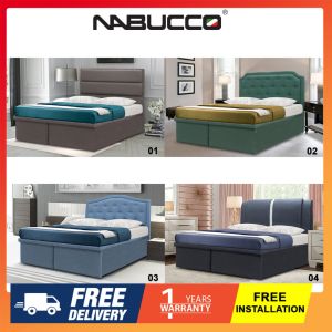 Nabucco Actaly Storage Divan Bed[4 Hydraulic Pump][Can Choose Casa Leather or Fabric][Delivery in West Malaysia Only]