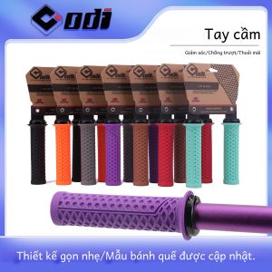 ODI VS-21 MTB Silicone Khóa Trên Tay Lái Xe Đạp Tay Cầm Chống Trượt Hấp Thụ Sốc Họa Tiết Bánh Quế Thiết Kế Cập Nhật Dài 13Cm Rộng 2.2Cm