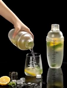 500/700/1000ml Acrylic Milk Tea Shaker Cocktail Juice Shaker Bottle Blender Juice Mixer Bar Supplies
