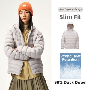 CAMEL | Light Thin Down Jacket Womens 2026 Autumn Winter New Duck Down Hooded Short Warm