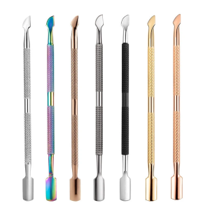 2-Way Stainless Steel Cuticle Pusher Dead Skin Remover Pedicure and Manicure Nail Care Cleaner Tool