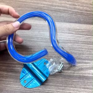 Giá treo máy sấy tóc chắc chắn T012 chất liệu thép không gỉ lót đệm cao su màu XANH gọn đẹp cho salon
