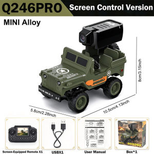 WLtoys | New 1:64 Mini Q-Style Alloy Willys Military Jeep Replica Offroad Car (Camera Version) Desktop Toy Gift for Adults & Kids