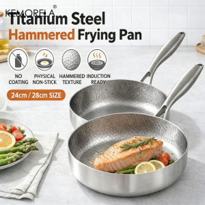 20/24/28cm Frying Pan Non-stick Wok Titanium Stainless Steel Home Egg Steak Skillet Induction Cooker Gas Stove Kitchen Cookware