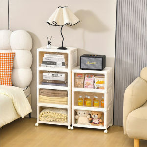 Foldable Bathroom Living Room Bedroom Small Cart Storage Rack Multilayer Organizer for Toys Snacks No Installation Needed