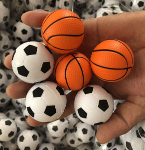 Mini 4cm Basketball Football Sponge Solid Ball Childrens Toy Elastic Basketball Cake Decoration Sports And Entertainment