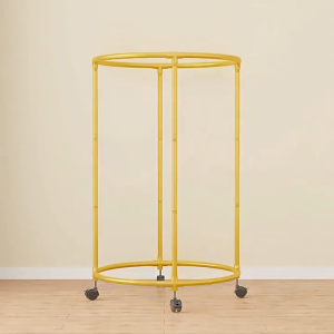 ราวแขวนเสื้อผ้า ทรงกลม มีล้อเลื่อน หมุนได้ 360° แข็งแรง ทนทาน ประหยัดพื้นที่