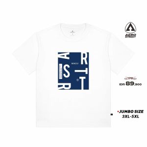 Aerostreet T Shirt Big Size Bridge Putih Kaos T-Shirt FCBCA