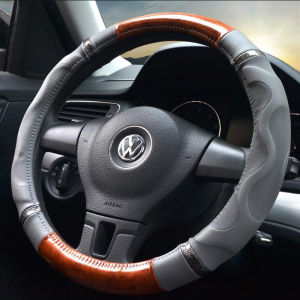 LEEKI Auto Car Steering Wheel Cover: A Breathable & Non-Slip Walnut Leather Solution