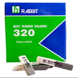20 PCS Rabbit Rubber Eraser Pambura School Supplies Double Tip Classic Rabbit Eraser