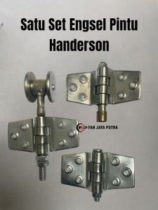 ( 1 Set ) Satu Set Engsel Pintu Handerson | Roda Atas Kupu Engsel Tengah Engsel Bawah Kuning